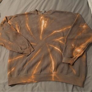 Handmade Red-Brown Tie-Dye Sweater